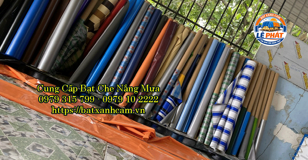 Bạt Che Vật Liệu Xây Dựng Ở Tp. Phan Rang , Bạt Kẻ Sọc 3 Màu Tại Ninh Thuận