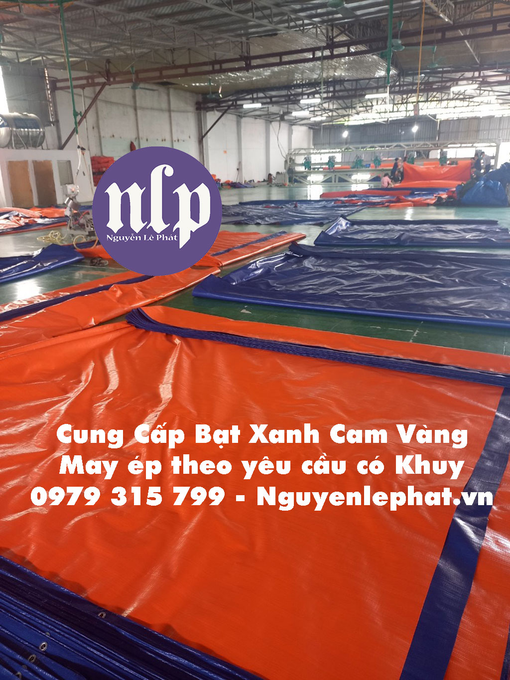 Bạt Phủ Tàu Biển, Container Ở Dĩ An, Bạt Nhựa Xanh Cam Tại Bình Dương
