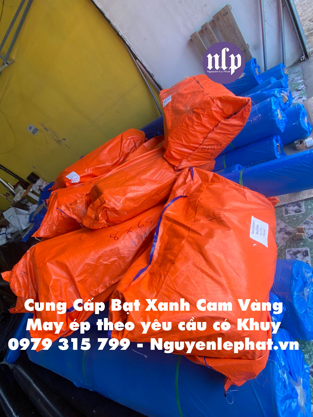Bạt Xanh Cam Che Nắng Mưa Ở Phú Riềng, Bạt 2 Da Xanh Cam Tại Bình Phước
