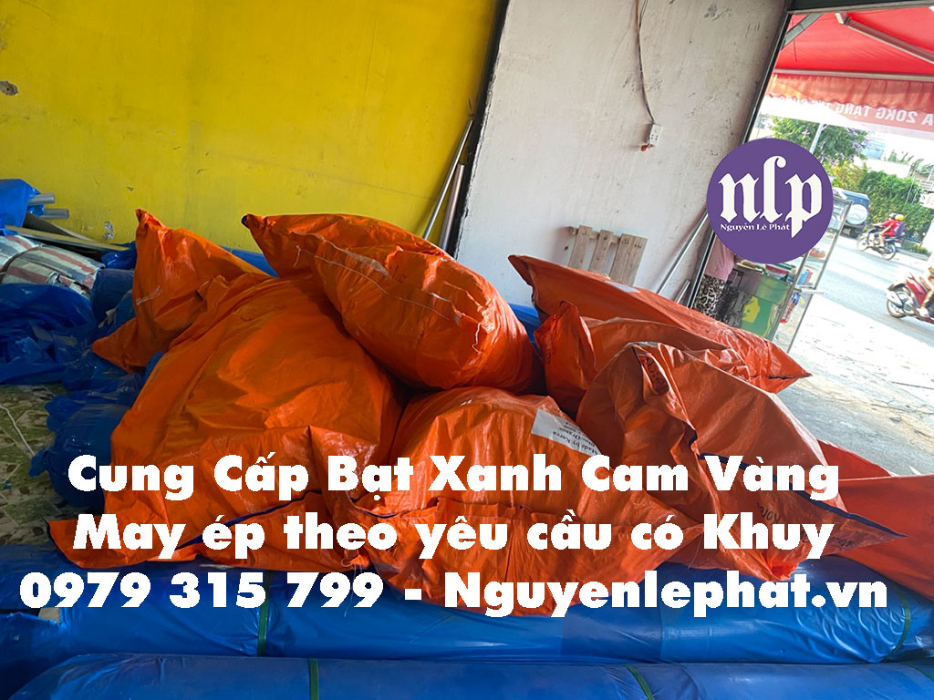Bạt Xanh Cam Che Nắng Mưa Ở Phú Riềng, Bạt 2 Da Xanh Cam Tại Bình Phước