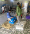 Gia công bạt xanh cam che nắng mưa ngoài trời