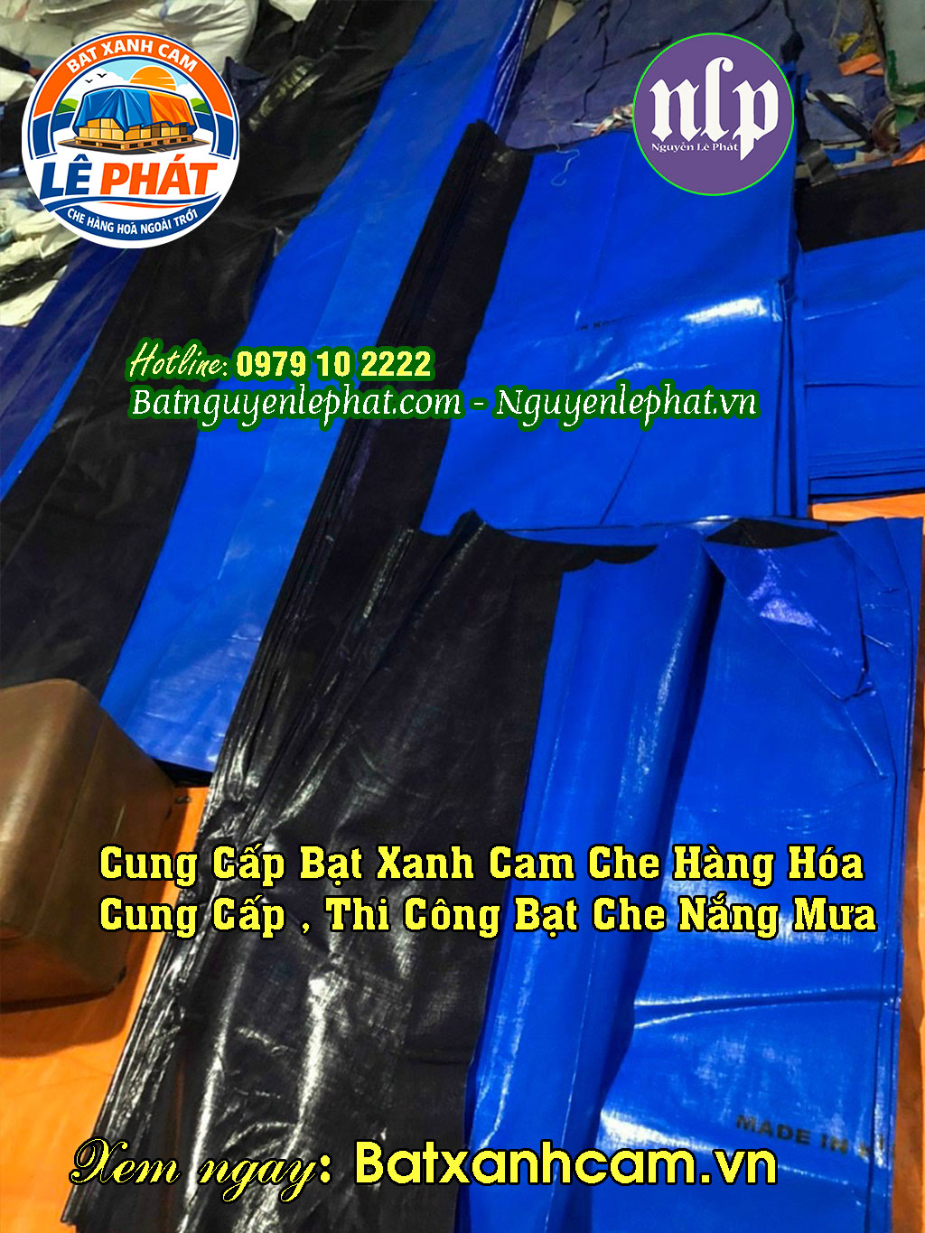 Chất Liệu Bạt Xanh Cam Nhựa Nguễn Lê Phát Hàn Quốc Ở Tuy An, Bạt Kéo Lượn Sóng Phú Yên