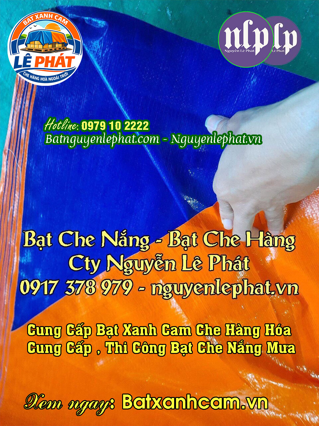 Chất Liệu Bạt Xanh Cam Nhựa Nguễn Lê Phát Hàn Quốc Ở Tuy An, Bạt Kéo Lượn Sóng Phú Yên